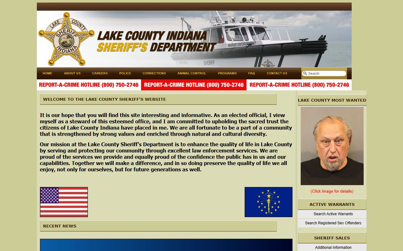 Hammond Police Department Indiana inmate population