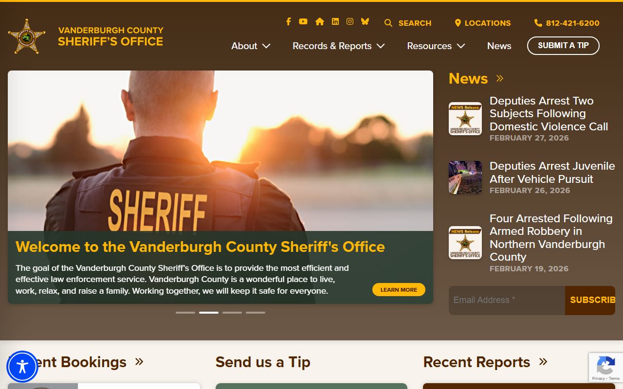 Vanderburgh County Sheriff inmate lookup Evansville Indiana
